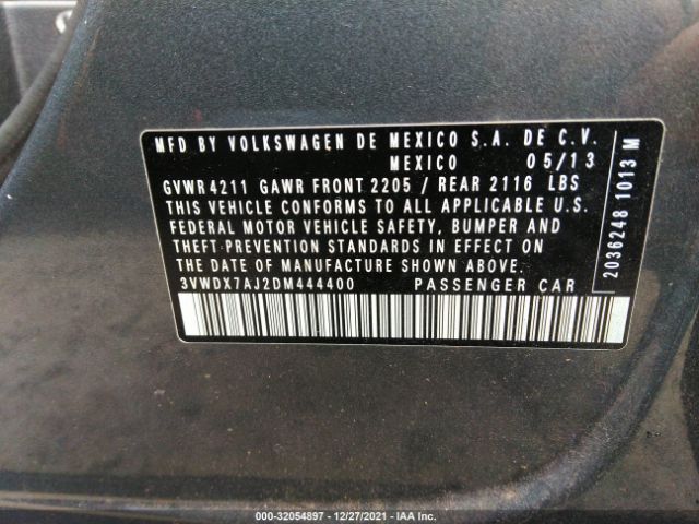 Photo 8 VIN: 3VWDX7AJ2DM444400 - VOLKSWAGEN JETTA SEDAN 