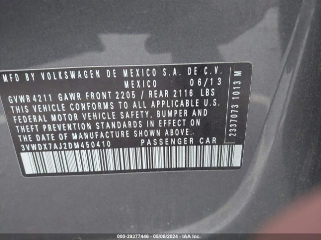 Photo 8 VIN: 3VWDX7AJ2DM450410 - VOLKSWAGEN JETTA 