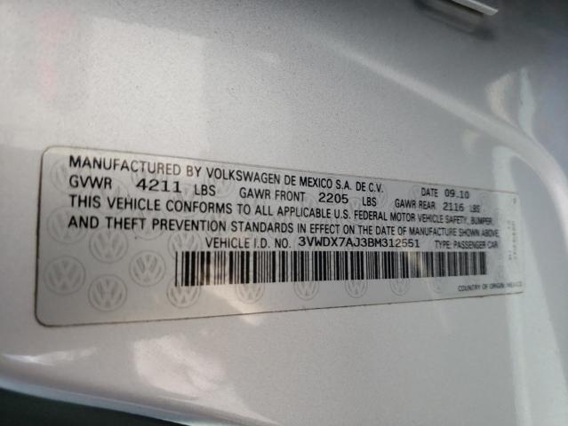 Photo 12 VIN: 3VWDX7AJ3BM312551 - VOLKSWAGEN JETTA SE 