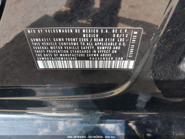 Photo 8 VIN: 3VWDX7AJ3DM362885 - VOLKSWAGEN JETTA 