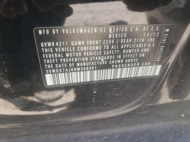 Photo 9 VIN: 3VWDX7AJ6DM398361 - VOLKSWAGEN JETTA SE 