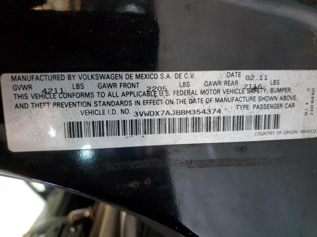 Photo 11 VIN: 3VWDX7AJ8BM354374 - VOLKSWAGEN JETTA SE 