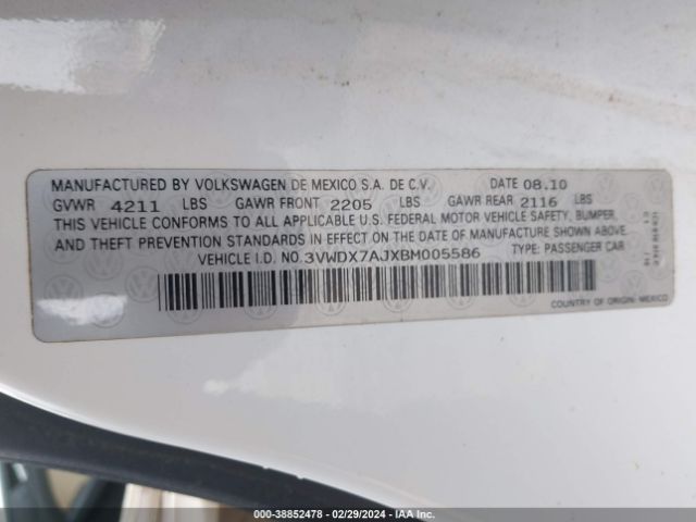 Photo 8 VIN: 3VWDX7AJXBM005586 - VOLKSWAGEN JETTA 