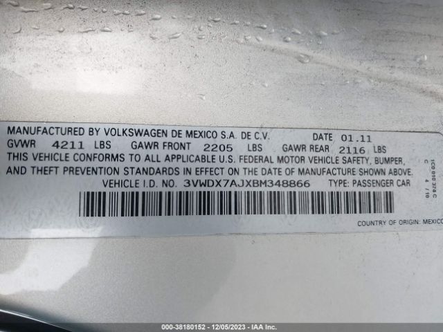 Photo 8 VIN: 3VWDX7AJXBM348866 - VOLKSWAGEN JETTA 