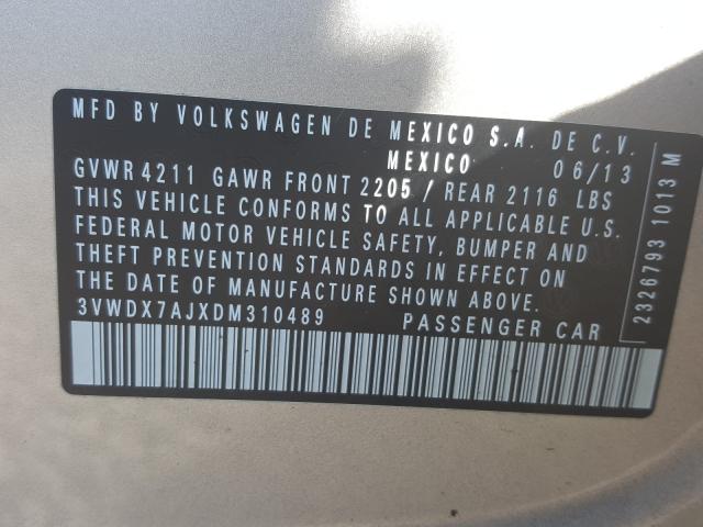 Photo 9 VIN: 3VWDX7AJXDM310489 - VOLKSWAGEN JETTA SE 