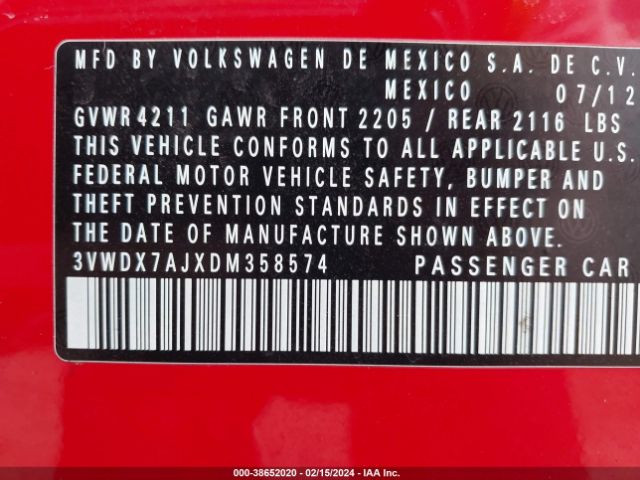 Photo 8 VIN: 3VWDX7AJXDM358574 - VOLKSWAGEN JETTA 