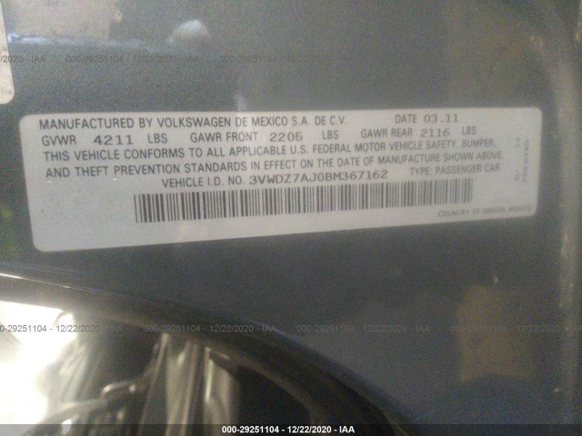 Photo 8 VIN: 3VWDZ7AJ0BM367162 - VOLKSWAGEN JETTA SEDAN 