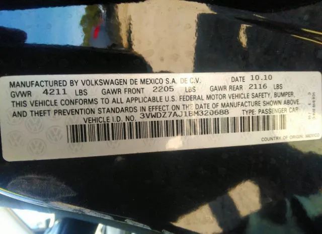 Photo 8 VIN: 3VWDZ7AJ1BM320688 - VOLKSWAGEN JETTA SEDAN 