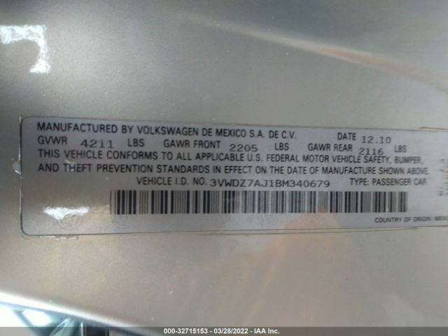 Photo 8 VIN: 3VWDZ7AJ1BM340679 - VOLKSWAGEN JETTA SEDAN 