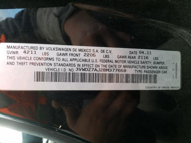 Photo 9 VIN: 3VWDZ7AJ2BM377658 - VOLKSWAGEN JETTA 