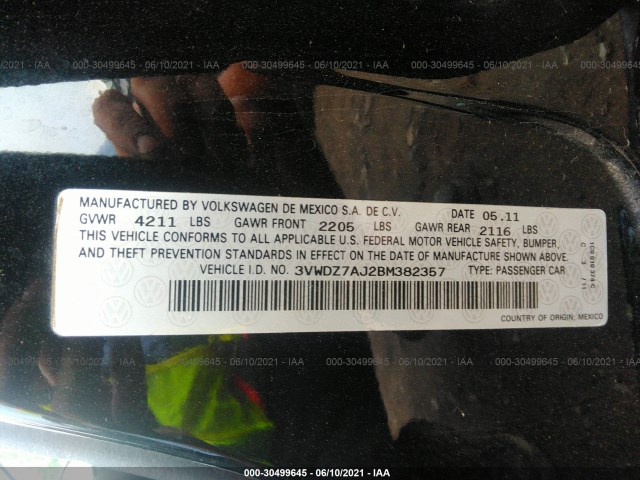 Photo 8 VIN: 3VWDZ7AJ2BM382357 - VOLKSWAGEN JETTA SEDAN 