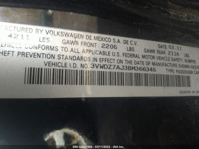 Photo 8 VIN: 3VWDZ7AJ3BM366345 - VOLKSWAGEN JETTA SEDAN 