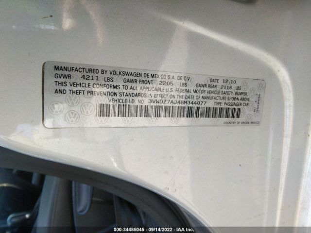 Photo 8 VIN: 3VWDZ7AJ4BM344077 - VOLKSWAGEN JETTA SEDAN 