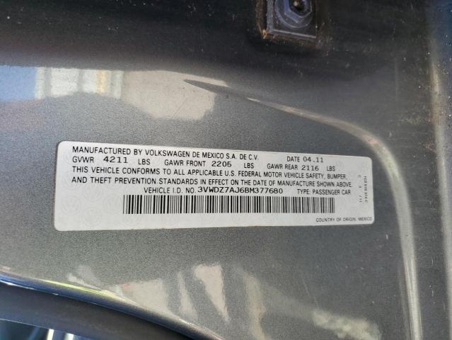 Photo 11 VIN: 3VWDZ7AJ6BM377680 - VOLKSWAGEN JETTA SE 