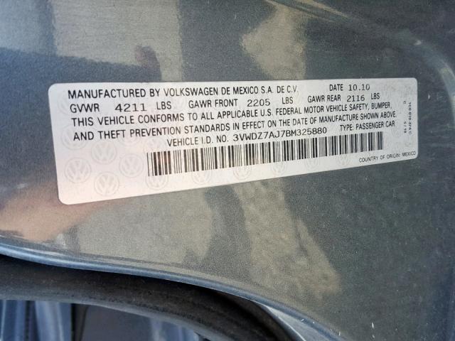 Photo 9 VIN: 3VWDZ7AJ7BM325880 - VOLKSWAGEN JETTA SE 