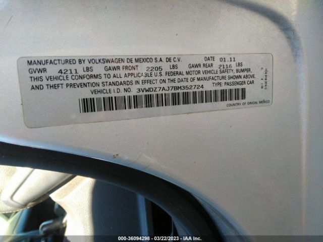 Photo 8 VIN: 3VWDZ7AJ7BM352724 - VOLKSWAGEN JETTA 