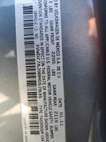 Photo 11 VIN: 3VWDZ7AJ9BM057835 - VOLKSWAGEN JETTA SE 