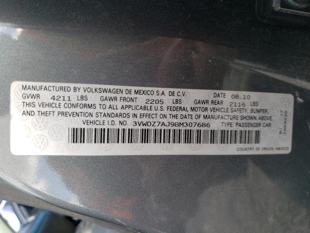 Photo 9 VIN: 3VWDZ7AJ9BM307686 - VOLKSWAGEN JETTA SE 