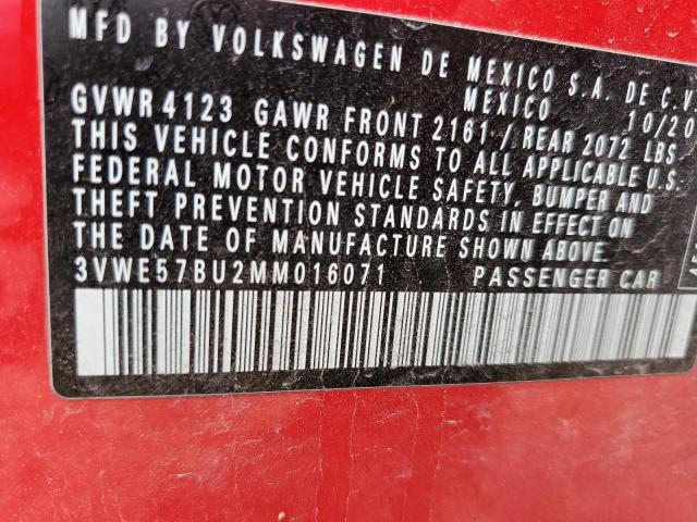 Photo 11 VIN: 3VWE57BU2MM016071 - VOLKSWAGEN JETTA SEL 