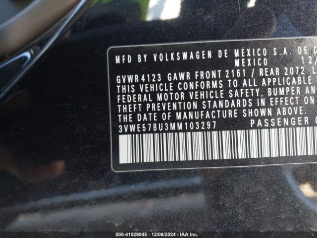 Photo 8 VIN: 3VWE57BU3MM103297 - VOLKSWAGEN JETTA 