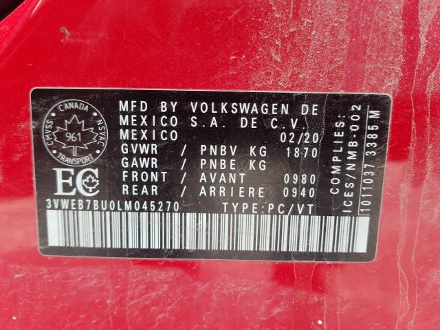 Photo 9 VIN: 3VWEB7BU0LM045270 - VOLKSWAGEN JETTA 