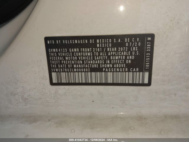 Photo 8 VIN: 3VWEB7BU2LM066802 - VOLKSWAGEN JETTA 