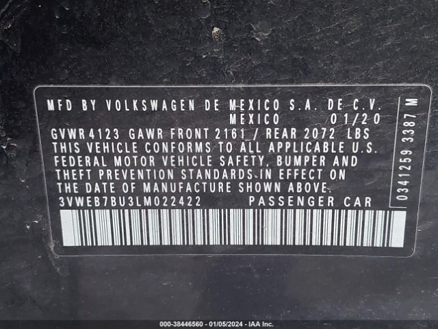 Photo 8 VIN: 3VWEB7BU3LM022422 - VOLKSWAGEN JETTA 