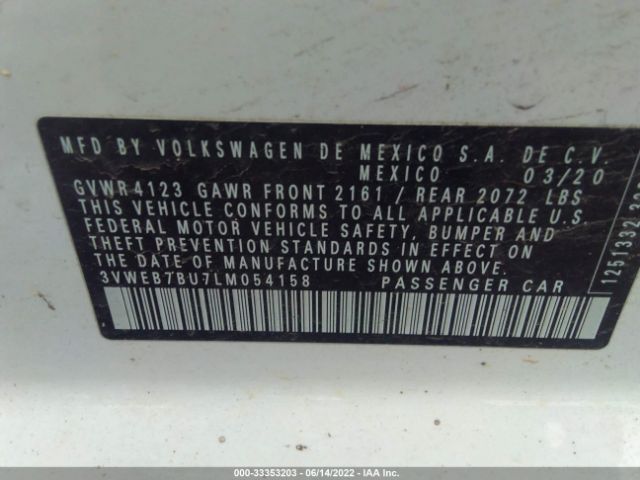 Photo 8 VIN: 3VWEB7BU7LM054158 - VOLKSWAGEN JETTA 