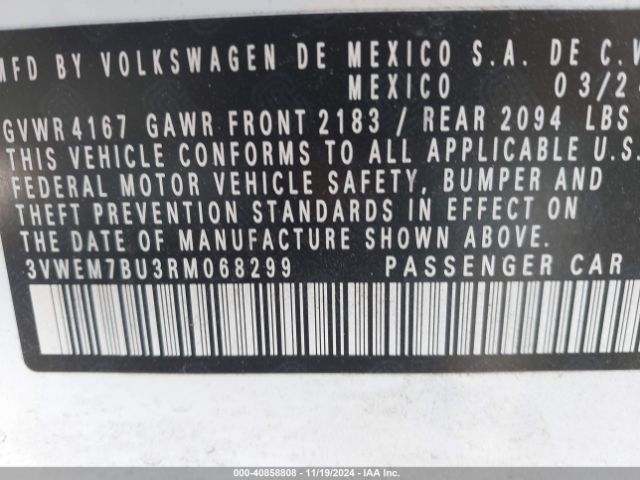 Photo 8 VIN: 3VWEM7BU3RM068299 - VOLKSWAGEN JETTA 