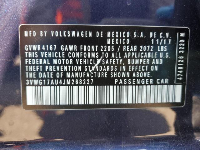 Photo 11 VIN: 3VWG17AU4JM268227 - VOLKSWAGEN GOLF 