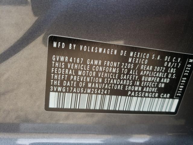 Photo 9 VIN: 3VWG17AU5JM254241 - VOLKSWAGEN GOLF 