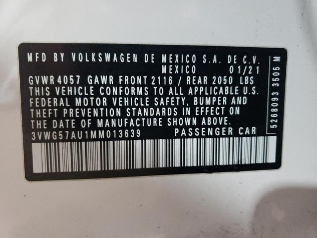 Photo 12 VIN: 3VWG57AU1MM013639 - VOLKSWAGEN GOLF 