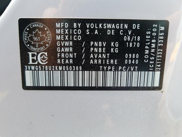 Photo 9 VIN: 3VWG57BU2KM050369 - VOLKSWAGEN JETTA SEL 