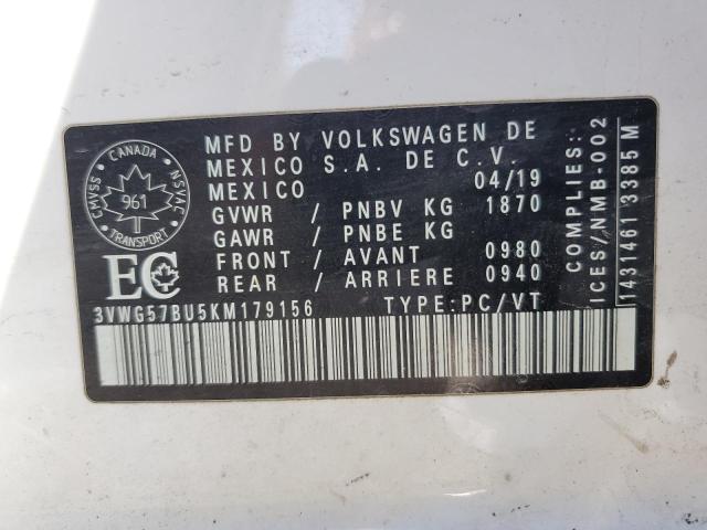 Photo 11 VIN: 3VWG57BU5KM179156 - VOLKSWAGEN JETTA SEL 