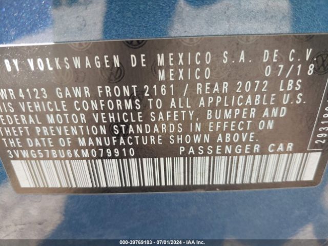 Photo 8 VIN: 3VWG57BU6KM079910 - VOLKSWAGEN JETTA 