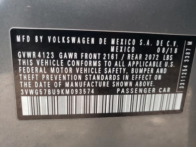 Photo 9 VIN: 3VWG57BU9KM093574 - VOLKSWAGEN JETTA 