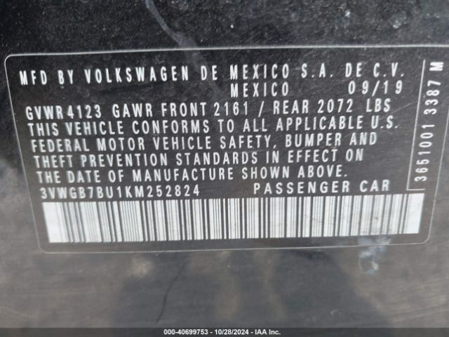 Photo 8 VIN: 3VWGB7BU1KM252824 - VOLKSWAGEN JETTA 