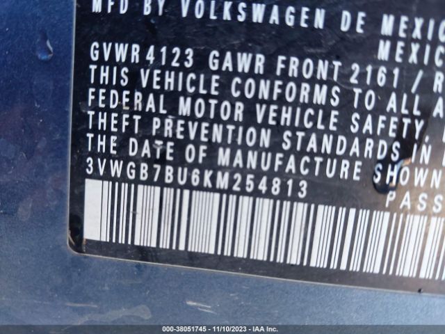 Photo 8 VIN: 3VWGB7BU6KM254813 - VOLKSWAGEN JETTA 