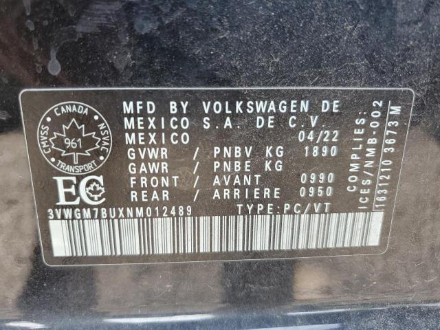 Photo 11 VIN: 3VWGM7BUXNM012489 - VOLKSWAGEN JETTA SEL 