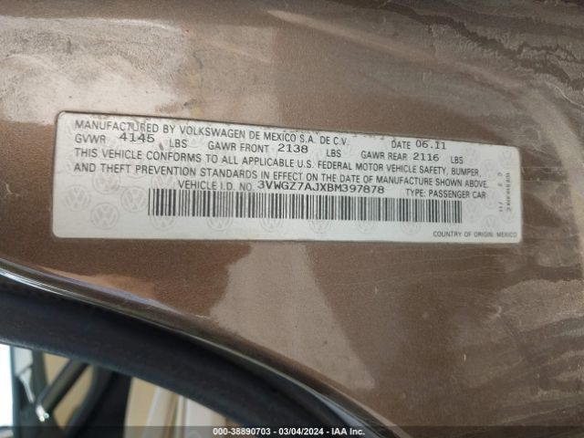 Photo 8 VIN: 3VWGZ7AJXBM397878 - VOLKSWAGEN JETTA 