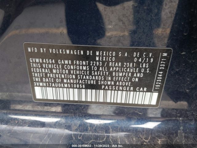 Photo 8 VIN: 3VWH17AU0KM510856 - VOLKSWAGEN GOLF 