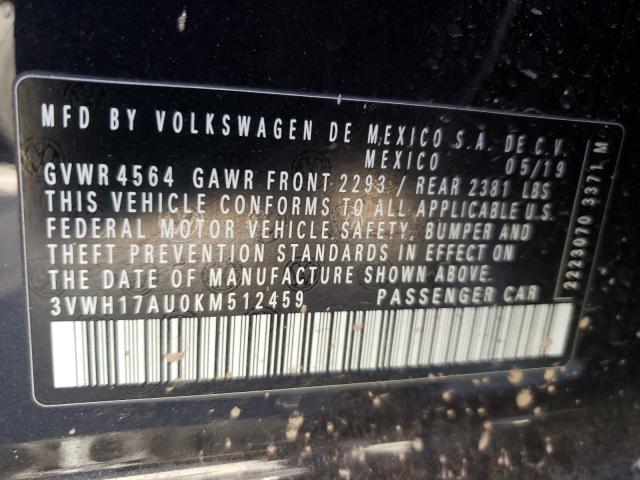 Photo 9 VIN: 3VWH17AU0KM512459 - VOLKSWAGEN GOLF 