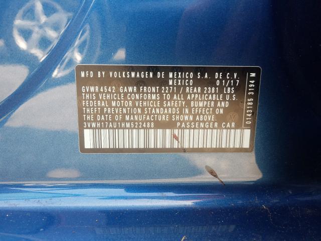 Photo 9 VIN: 3VWH17AU1HM522488 - VOLKSWAGEN GOLF ALLTRACK 