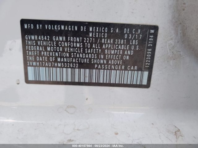 Photo 8 VIN: 3VWH17AU7HM532622 - VOLKSWAGEN GOLF ALLTRACK 