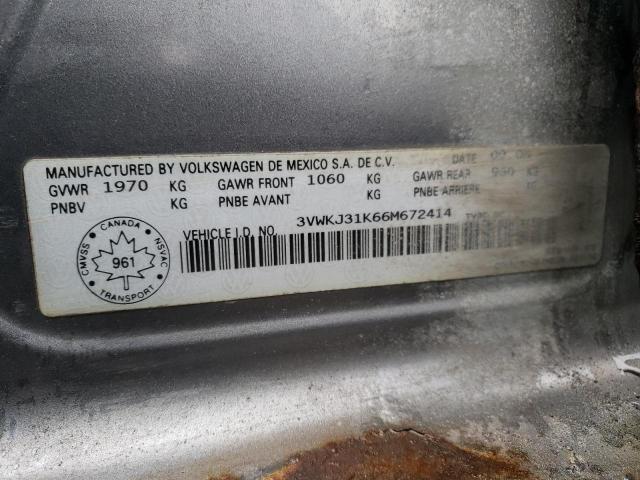 Photo 12 VIN: 3VWKJ31K66M672414 - VOLKSWAGEN JETTA 