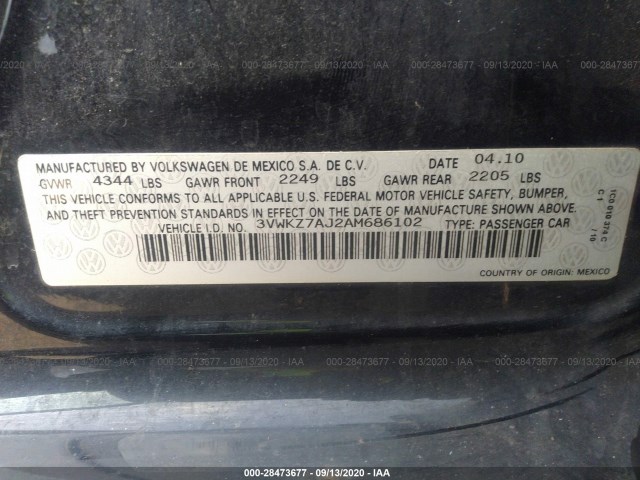 Photo 8 VIN: 3VWKZ7AJ2AM686102 - VOLKSWAGEN JETTA SPORTWAGEN 