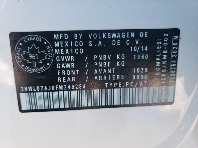 Photo 9 VIN: 3VWL07AJ0FM249284 - VOLKSWAGEN JETTA SEL 