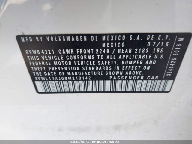 Photo 8 VIN: 3VWL17AJ0GM213142 - VOLKSWAGEN JETTA 