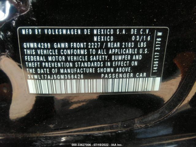 Photo 8 VIN: 3VWL17AJ5GM356426 - VOLKSWAGEN JETTA SEDAN 