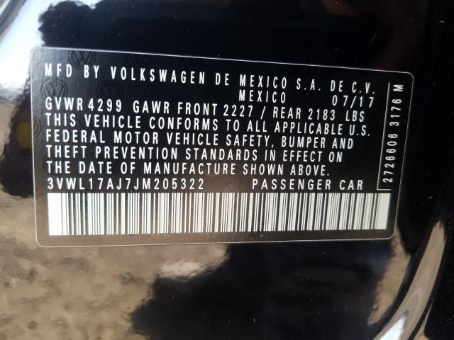 Photo 9 VIN: 3VWL17AJ7JM205322 - VOLKSWAGEN JETTA 